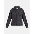 thumbnail image 5 of No Boundaries Cotton Boxy Cropped Fit Printed Flannel Shirt with Long Sleeves, Men's XS-5XB, 5 of 5