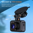 thumbnail image 4 of Dash Cam, Dash Cam Front and Rear, Artsic 2560P Mini Car Camera, 2 inch IPS Screen, WDR Night Vision, G-Sensor, Support 256GB Max, Black, 4 of 11