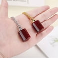 thumbnail image 4 of HOOUN Healing Crystal Cylindrical Stone Pendant Perfume Bottle Necklace Jewelry Gift-Rose Quartz, 4 of 5