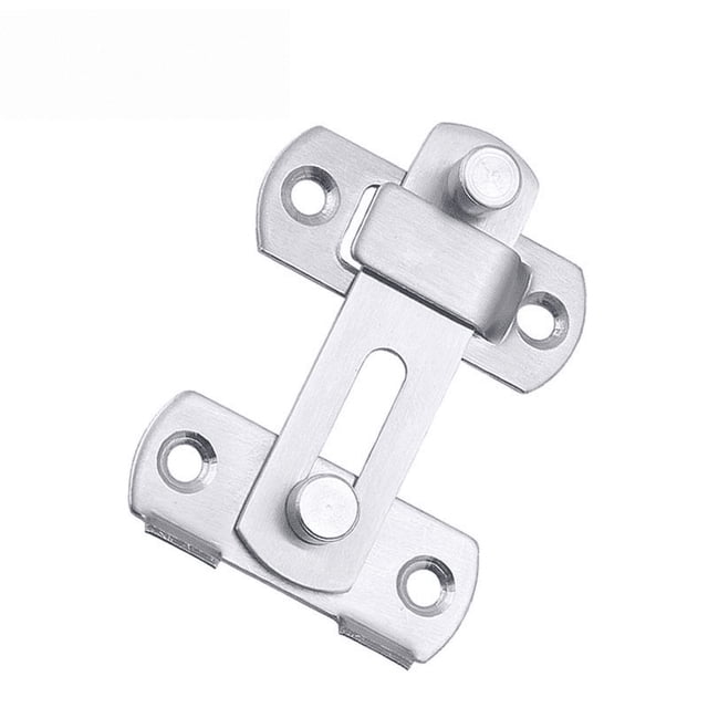 Cerradura de acero inoxidable con pestillo antirrobo para puerta corrediza, cerradura para puerta de jaula para mascotas, hebilla de ángulo recto de 90 grados, hebilla para puerta