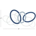 thumbnail image 3 of CosmoLiving by Cosmopolitan Blue Metal Overlapping Oval Geometric Wall Decor, 3 of 7