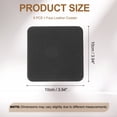 thumbnail image 2 of Uxcell 6 Pcs Faux Leather Coasters, 3.9 x 3.9" Square Coasters for Drinks Heat Resistant Waterproof Oil Proof Non Slip Cup Mat for Office Kitchen Bar Table Desk (Black), 2 of 7