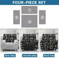 thumbnail image 6 of FOR U DESIGNS Sun Moon Star Print Recliner Chair Covers Anti-Dust Reclining Slipcovers 4-Pieces Stretch Lazy Boy Recliner Soft Covers, Prevent Wear and Pet Hair, 6 of 8