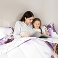 thumbnail image 5 of Homewish Geometric Stripes Bedding Comforter Set 2pcs for Female Men Adults,Abstract Gradient Ombre Marble Twin Comforter Sets Microfiber,Vintage Aesthetic Breathable Bedding Set, 5 of 8