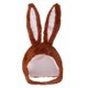 thumbnail image 1 of Gorro de conejo con orejas de peluche, diseño de animal de dibujos animados, para mujeres y niñas (marrón), 1 of 7
