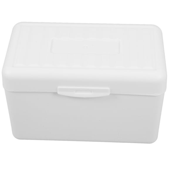 Portable Index Card Holder and Organizer Box for Storage White ABS Material Keeps Place Tidy 1 Piece