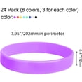 thumbnail image 2 of HUGFEGWE 24 Pcs 4” Assorted Colors Rubber Bands Long Lasting Wrapping Bands for Bottle, Wallet, Notebook, 8 colors CJB91-55683, 2 of 6