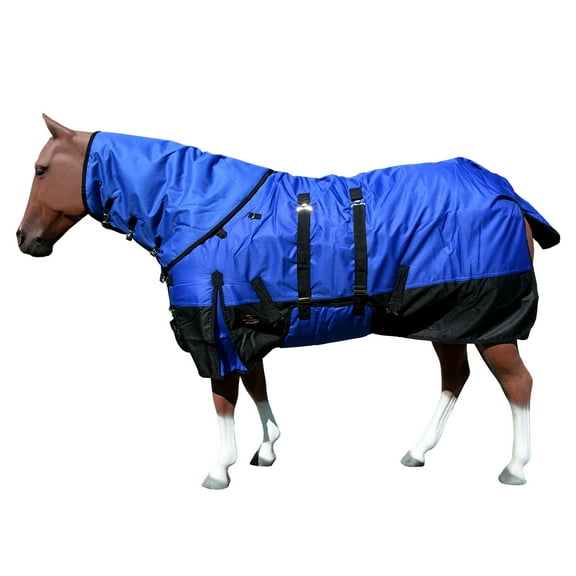 75" Hilason 1200D Waterproof Winter Horse Hood Neck Turnout Blanket Belly Royal