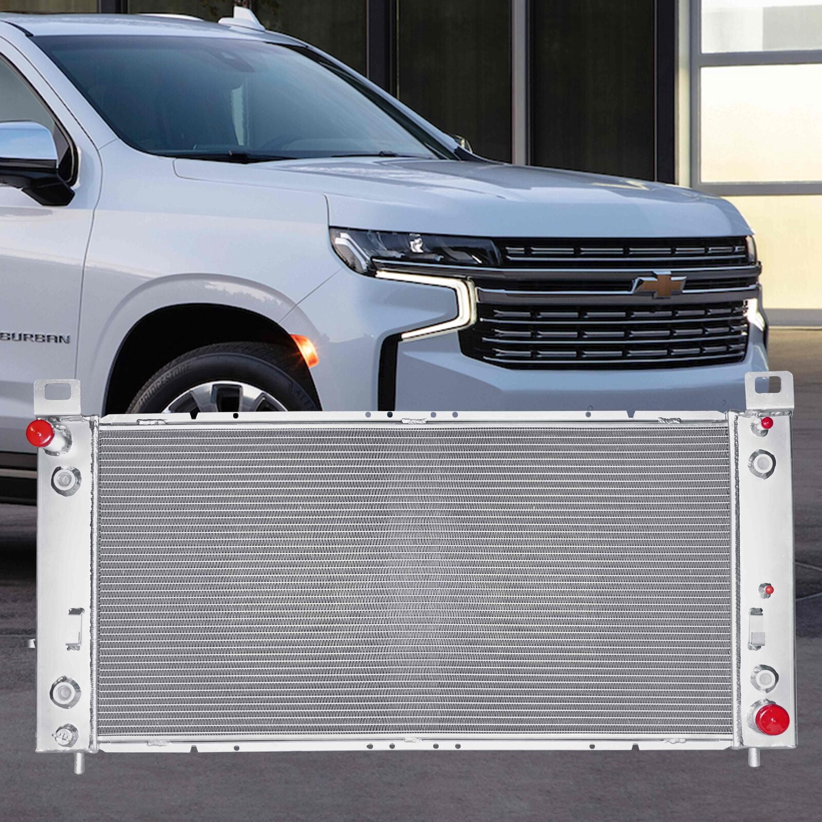 HZ Aluminum Radiator for Chevy Silverado Suburban Tahoe Escalade 4.8 5. ...