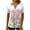 Pink, variant on Jsaierl Womens Tops Hide Belly Shirts Summer Pleated Button V Neck T-Shirt Causal Empire Waist A-Line Floral Tunic Tops