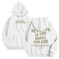 thumbnail image 2 of Christian Hoodies for Men 2025 No Prayer Is Too Small for God Graphic Hoodie with Pockets Hooded Sweatshirt Pullover, 2 of 6