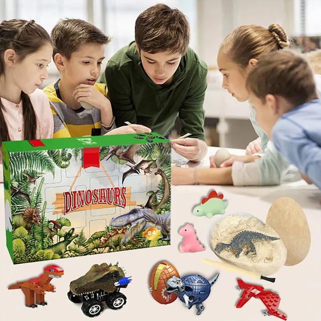 Caja ciega de dinosaurio Calendario Calendarios de Navidad Juguetes Traje de descompresión Sorpresa