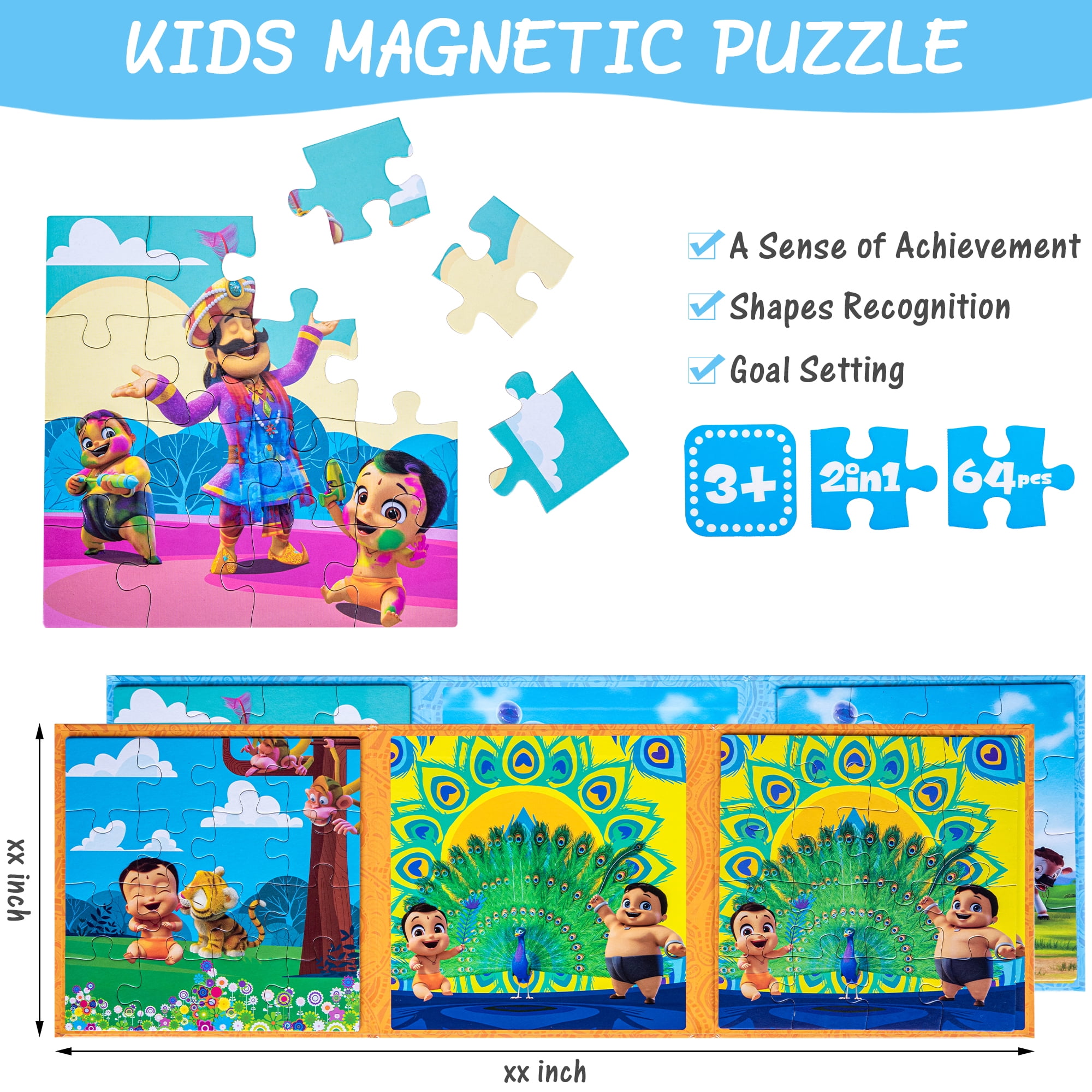 Mighty Little Bheem- Magnetic Puzzle- 2 Pack