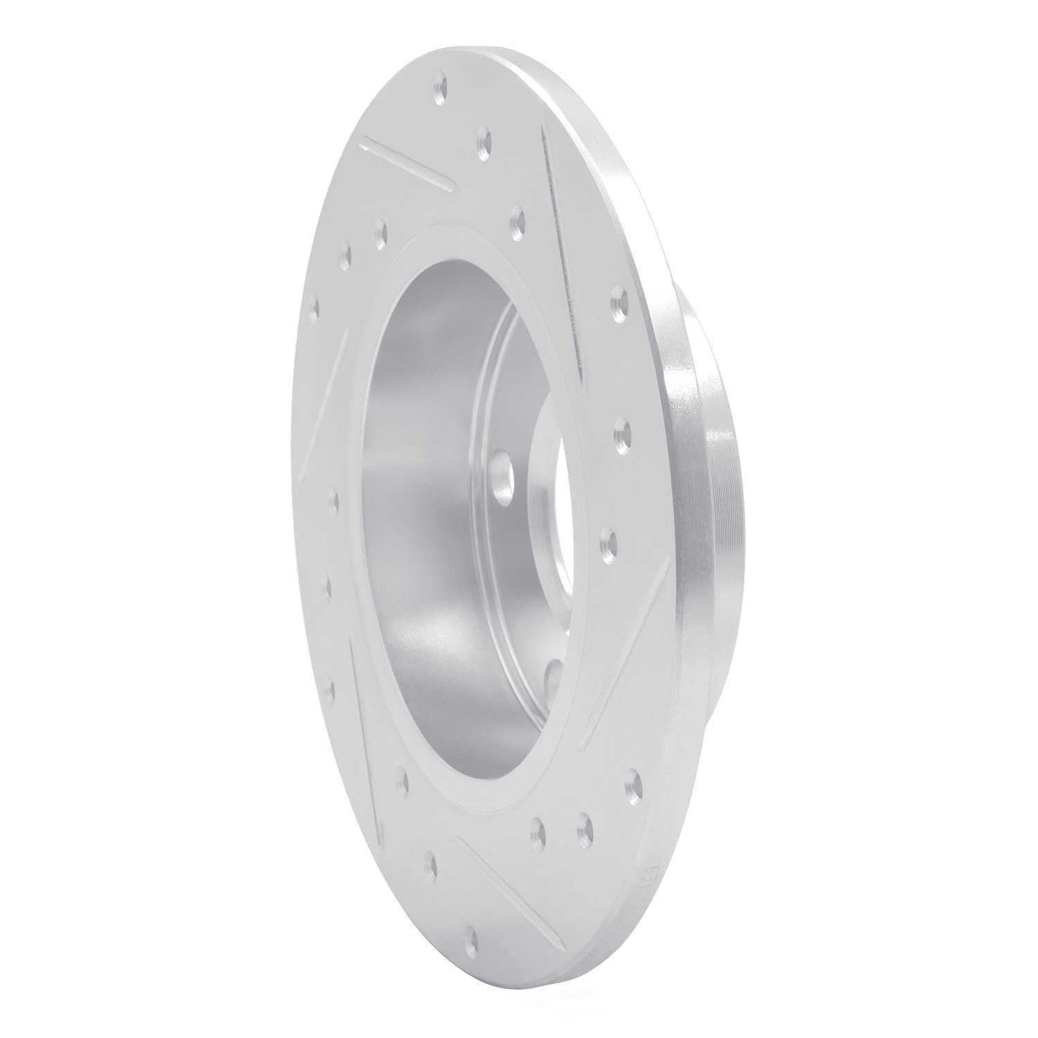 Dynamic Friction Company 631-73009L DFC Brake Rotor - Drilled And Slotted - Silver