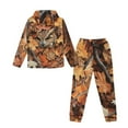 thumbnail image 5 of Uorisanigo Girls Boys Sweatsuit Set - Oversized Long Sleeve Camo Owl Hunter Hooded Sweatshirt Top and Sweatpants Fall Winter Outfits 2PCS Set Kids Pullover Sweatshirt, 5 of 7
