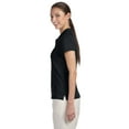thumbnail image 3 of Adidas Women's 3-Stripe ClimaLite Solid Polo Shirt, X-Large Black -, 3 of 3