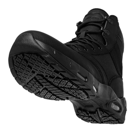 

Larnmern Non Slip Mens Boots Slip Resistant Shoes Air Cushion Side Zipper Casual Comfort Botas Militares Hombre Zapatos de Trabajo Black