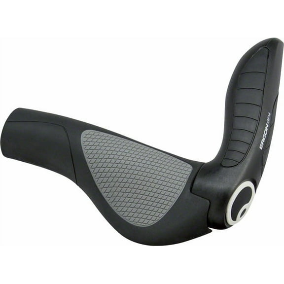 Ergon GP4 Grips - Black/Gray Lock-On Ergonomic Bicycle Grips Size Large