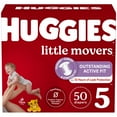 thumbnail image 3 of Huggies Little Movers Baby Diapers, Size 5 (27+ lbs), 50 Ct (Select for More), 3 of 17