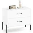 thumbnail image 1 of Gymax Commode à 2 Tiroirs avec Pattes et Poignées en Métal, Tiroirs et Trousses Anti-Basculement pour Garde-Robe, 1 of 9