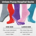 thumbnail image 4 of Hospital Socks Women Men Non Skid Gripper Cozy Socks Debra Weitzner 3 Pairs Grey/Navy/Black, 4 of 5