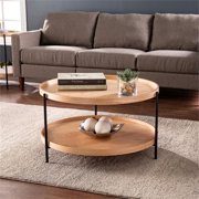 Southern Enterprises Verlington Wood and Iron Cocktail Table in Natural