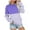 Purple 4, variant on Cmfcve Women's Sweatshirts Crew Neck Long Sleeve Patchwork Blouse Loose Hoodless Casual Pullover Shirt