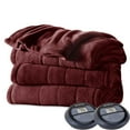 thumbnail image 4 of Sunbeam Channeled Microplush Electric Heated Warming Blanket Queen Garnet Red, 4 of 4