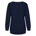thumbnail image 6 of Zpanxa Women's Floral Print Crewneck Sweatshirt, Long Sleeve Oversized Pullover Top with a Fashionable Pattern for Street Style Navy L, 6 of 6