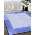 thumbnail image 3 of Ahgly Company Machine Washable Indoor Rectangle Transitional Sky Blue Area Rugs, 3' x 5', 3 of 7