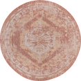thumbnail image 1 of Unique Loom Tapis Traditionnel d'Extérieur Tissé à Plat 10 Pieds x 10 Pieds Rond Rouge Rouille/beige, 1 of 1