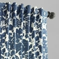 thumbnail image 5 of Fleur Blue Printed Cotton Twill Curtain (1 Panel), Fleur Blue, 50W X 108L, 5 of 6