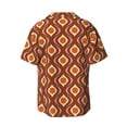thumbnail image 5 of Uemuo 70's Retro Pattern Cotton Linen Short Sleeve Shirts,Casual Lightweight Button Down Shirts,Vacation Beach Summer Tops-, 5 of 7