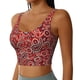 thumbnail image 2 of Balery Vintage Red Paisley Sujetadores deportivos con espalda cruzada para mujer, acolchados, sin costuras, de alto impacto, ideales para yoga, gimnasio, entrenamiento y fitness.-Large, 2 of 8