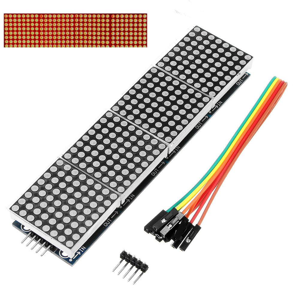 2PCS MAX7219 dot matrix module Arduino microcontroller module 4 in one display 