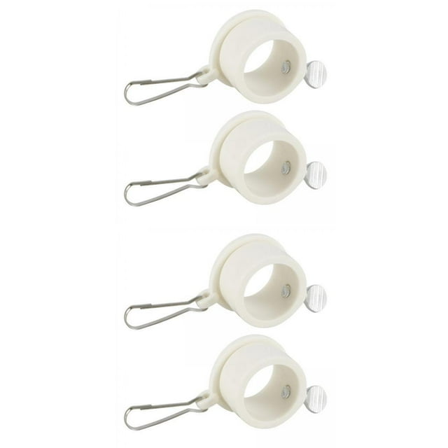 4 Uds. Anillos De Montaje De Poste De Bandera Giratorios De Plástico Clip De Ojal