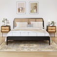 thumbnail image 6 of Veanerwood Black and Gold Rattan Nightstand, 6 of 9