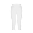 thumbnail image 5 of White Capri Pants for Women Leggings for Women 2024 High Waisted Cutout Yoga Lightweight Cozy Cropped Pants Solid Soft Pajams Pants, 5 of 5