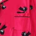 thumbnail image 4 of Valentine's Day Pajamas for Women Bow Print Long Sleeve Top and Full Length Pants Satin Sleepwear Red L, 4 of 7