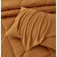 thumbnail image 3 of Chezmoi Collection Rory Spice Orange Comforter Set King Size 3-Piece Fluffy Soft Lightweight Bedding Triangle Quilted Stone-Washed Microfiber Comforter Set for All Season, 3 of 9