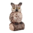 thumbnail image 2 of Adornos de animales creativos de escultura de sintético para decoración para hogar y de pájaros de jardín kusrkot pequeña escultura de búho, 2 of 8