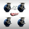 thumbnail image 2 of 6 Inch 316SS Solid Poly Caster Set with Roller Bearings and Brakes/Swivel Locks, 2 of 2