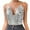 Silver, variant on Women Going Out Summer Tank Tops Camisole Chain Clothes Beading Adjustable Sleeveless Backless Crop Clubs Undershirt,Black,M