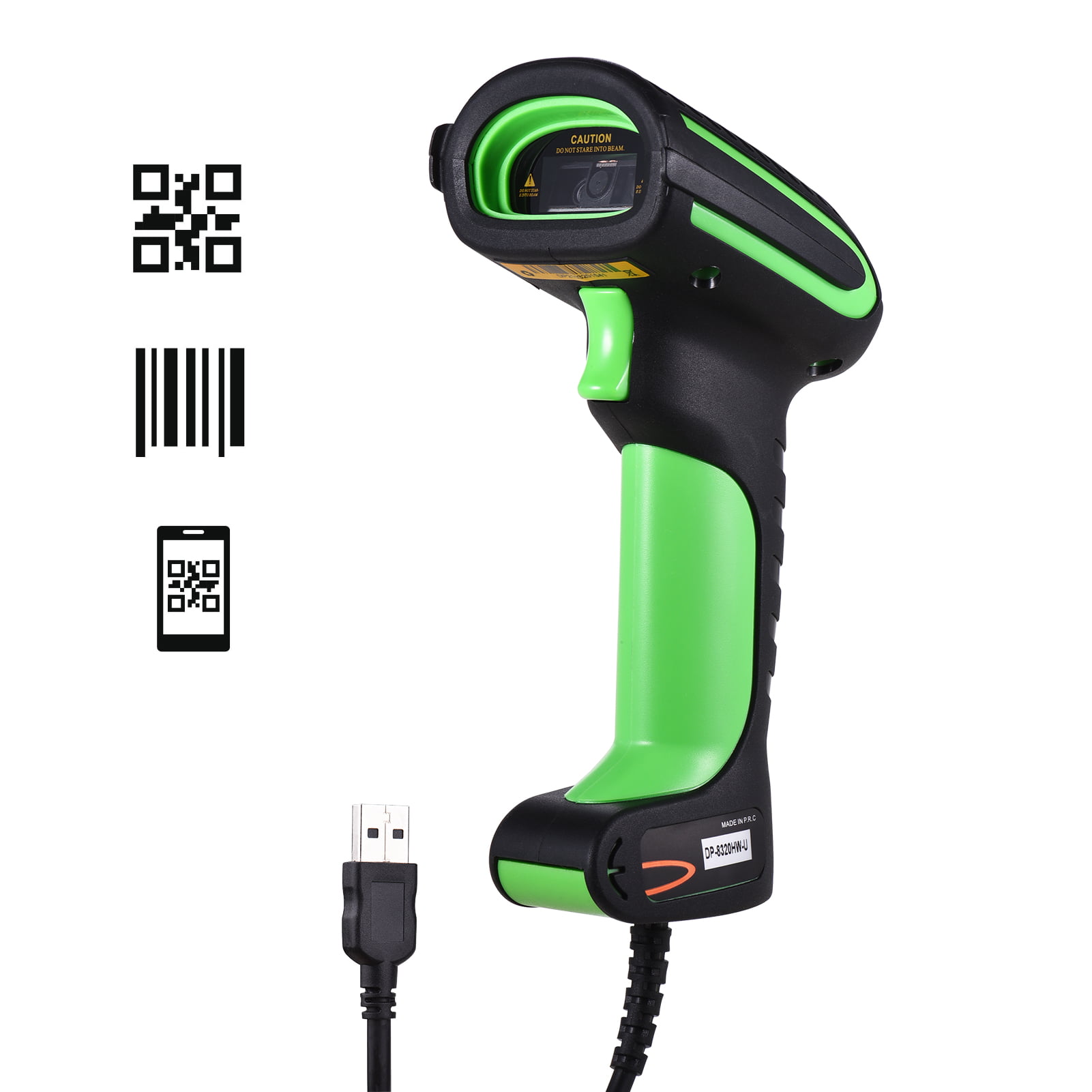 USB Handheld Wired Industry Sensor Barcode Scanner Automated 2D for MSI-Plessey 