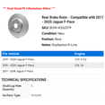 thumbnail image 2 of Rear Brake Rotor - Compatible with 2017 - 2020 Jaguar F-Pace 2018 2019, 2 of 2