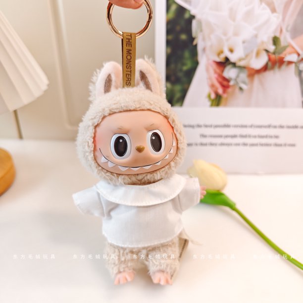 2024 Nueva Muñeca Labubu Solo Ropa Ropa de Moda Figura Modelo Muñeca Ropa Pequeña Combinación de Colores Sudadera con Capucha Accesorios Lindos Regalos de Navidad