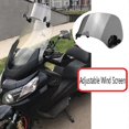 thumbnail image 2 of Transparent Color Universal Motorcycle Adjustable Windshield Extended Windshield Spoiler Air Wind Deflector, 2 of 5
