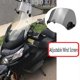 thumbnail image 2 of Transparent Color Universal Motorcycle Adjustable Windshield Extended Windshield Spoiler Air Wind Deflector, 2 of 5