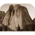 thumbnail image 2 of Watkins, Carleton 24x20 Black Ornate Wood Framed with Double Matting Museum Art Print Titled - Cathedral Rock - Yosemite, California, 1861, 2 of 4