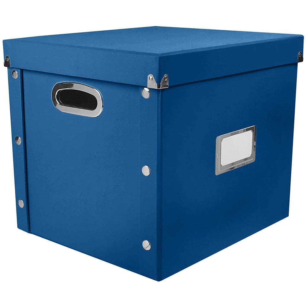 SnapNStore Vinyl Record Box, Classic Blue